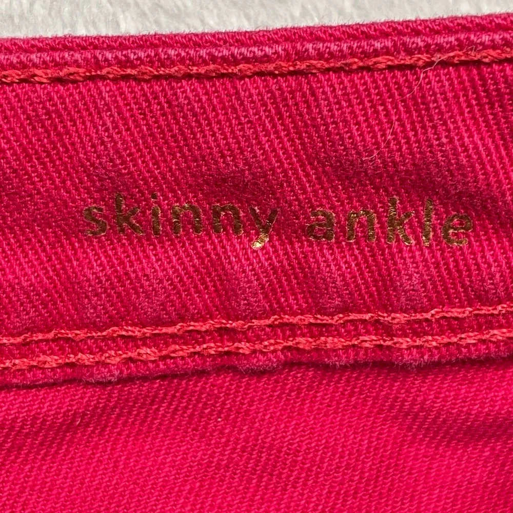Simply Vera Vera Wang Pants Womens 16 Pink Skinny Ankle Mid Rise Stretch Slim
